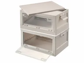 2 boîtes de rangement blanches 45 L AB-130 | Accessoires de rangement 