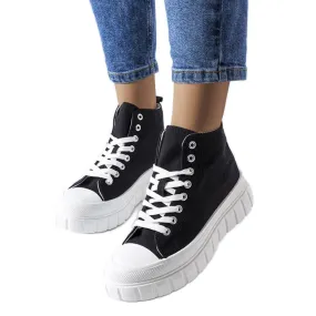 Baskets montantes noires Couet le noir