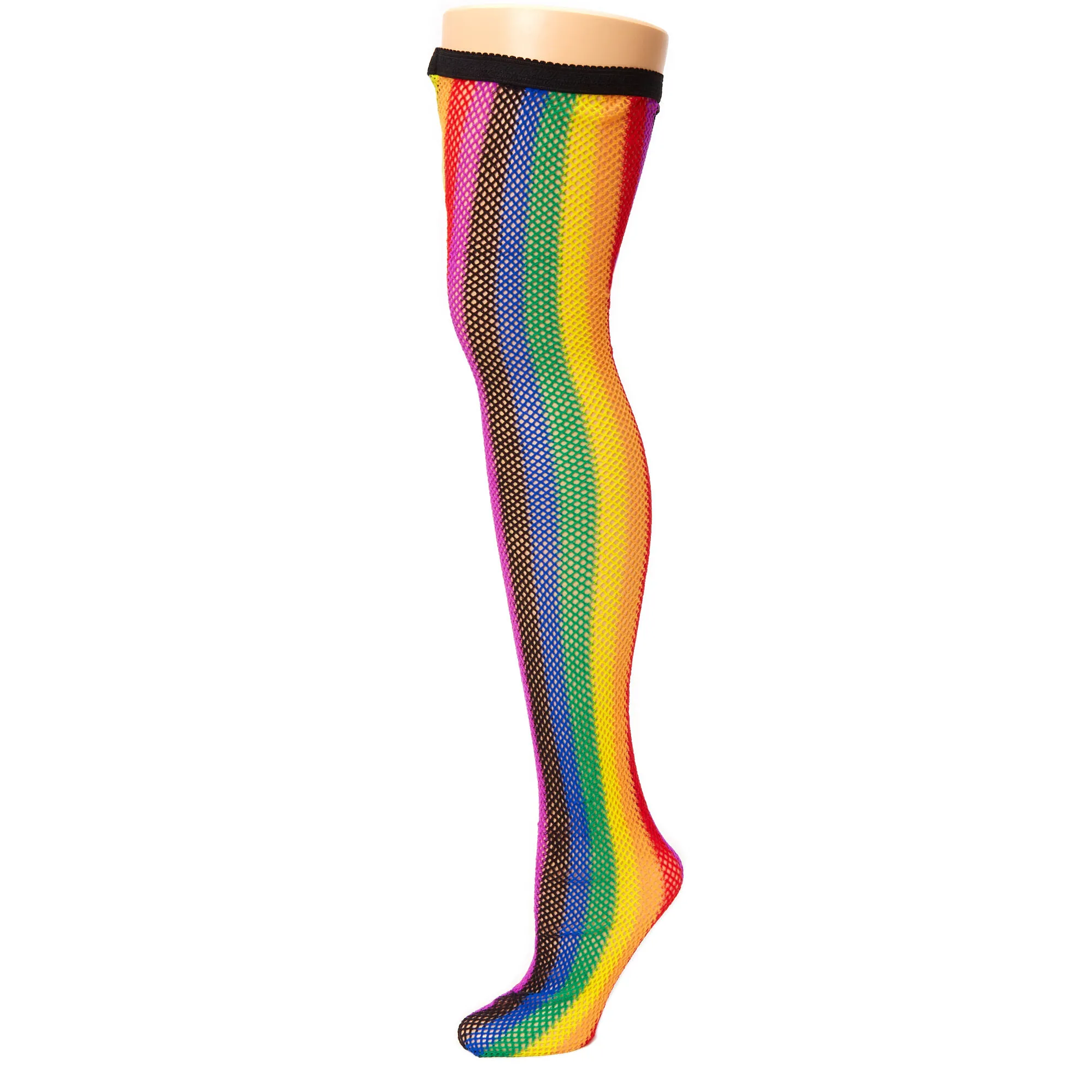 Chaussettes montantes résille - Arc-en-ciel