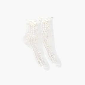 Chaussettes élégantes ajourées avec nœud