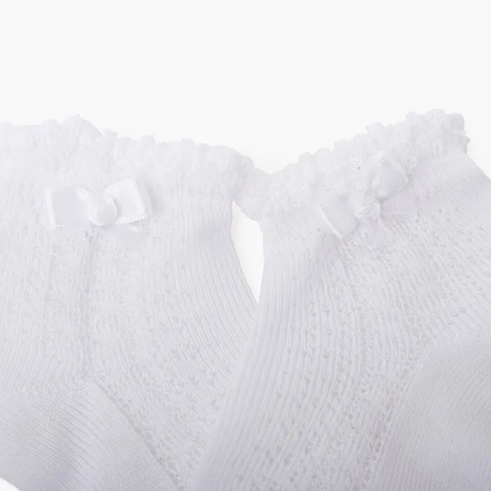 Chaussettes élégantes ajourées avec nœud