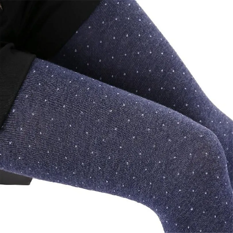 Collants Chauds Femme Coton Pois Confortables