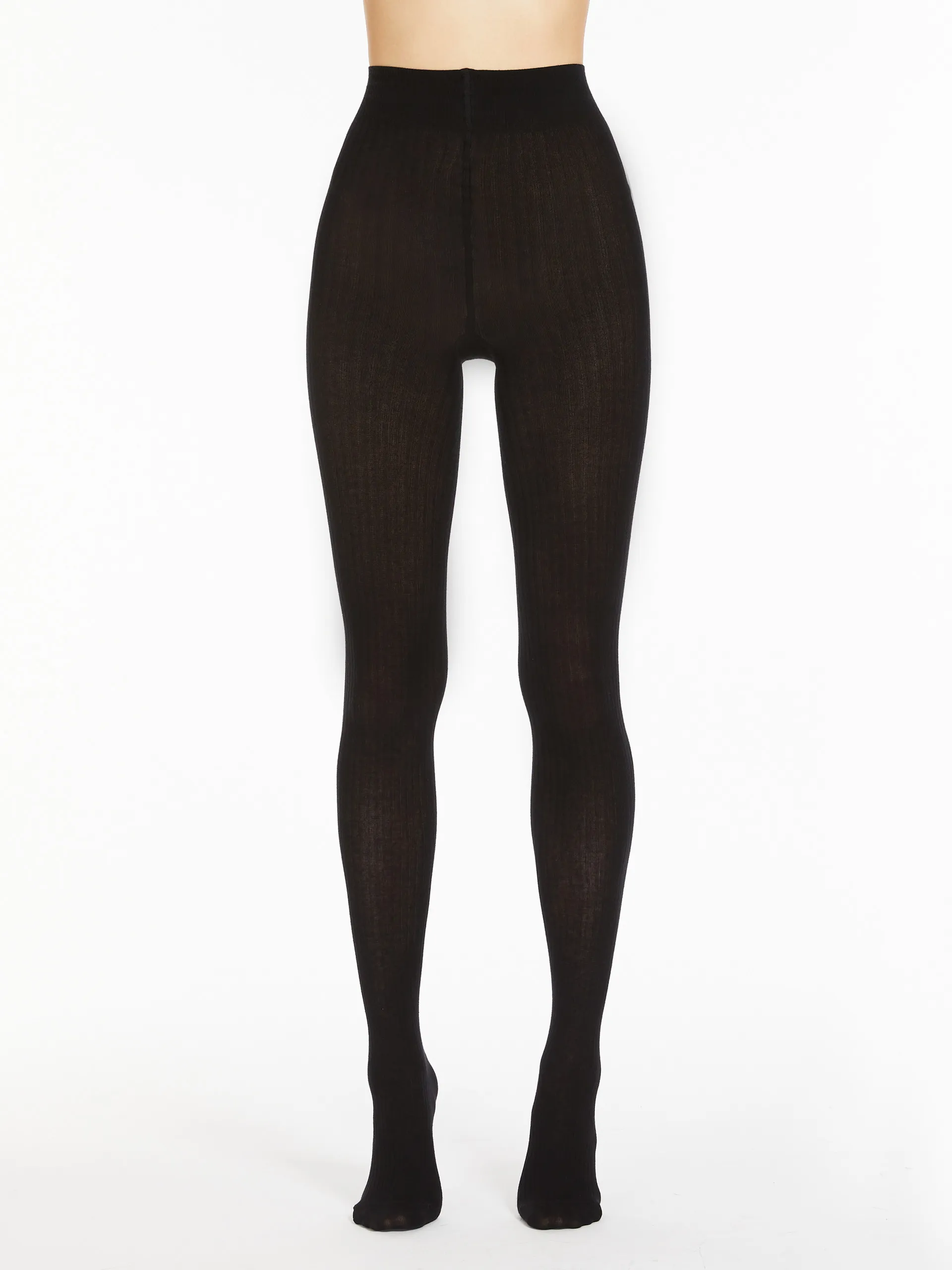 Collants en coton côtelé