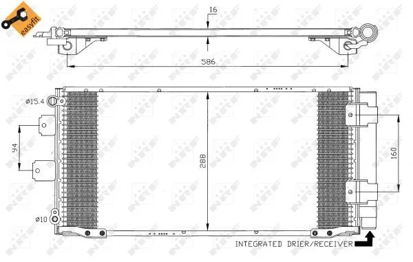 Condenseur, climatisation NRF FRANCE 35436 