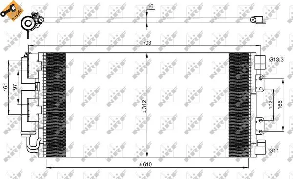 Condenseur, climatisation NRF FRANCE 35548 