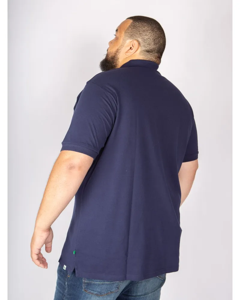 Duke Polo piqué grande taille bleu marine - Size-factory