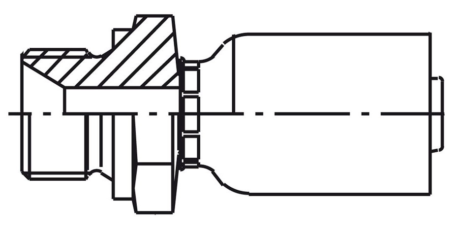 Embout à sertir série 56 mâle gaz cylindrique BSPP type D9 1D956 Parker