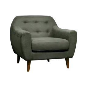 Fauteuil tissu Agathe CAMIF - Vert Mousse  