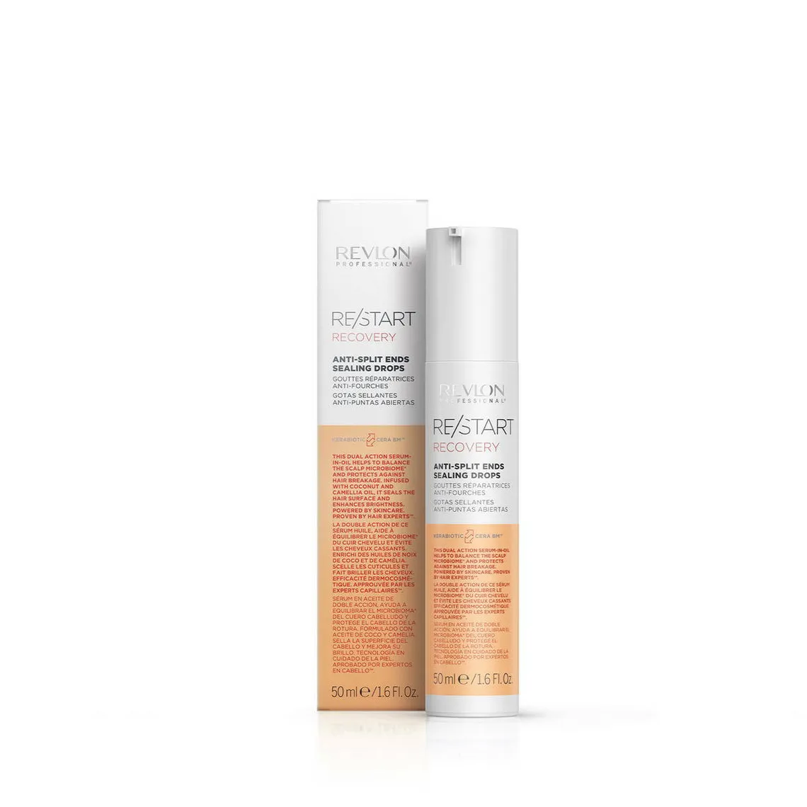 Gouttes Anti-Fourches Cheveux Abîmés Re/Start? Recovery Revlon Professional - Après Shampoing & Soins Homme 