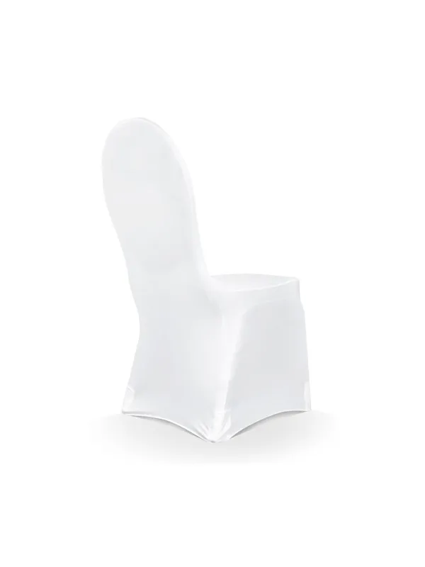 Housse de chaise en tissu élastique, blanc