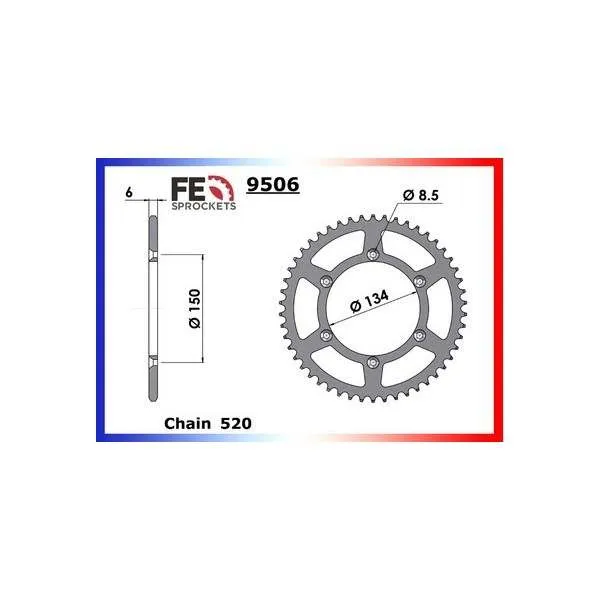 KIT CHAINE FE KXF.450 '06/16 13X50 XWUR