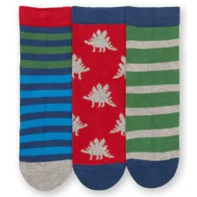 Lot 3 paires chaussettes Dinosaures