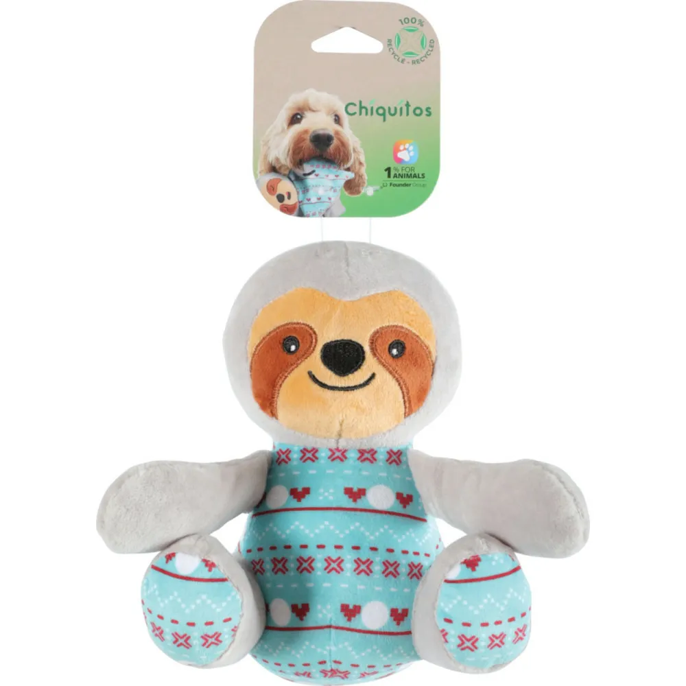 Paresseux assis jouet peluche chiquitos pour chien