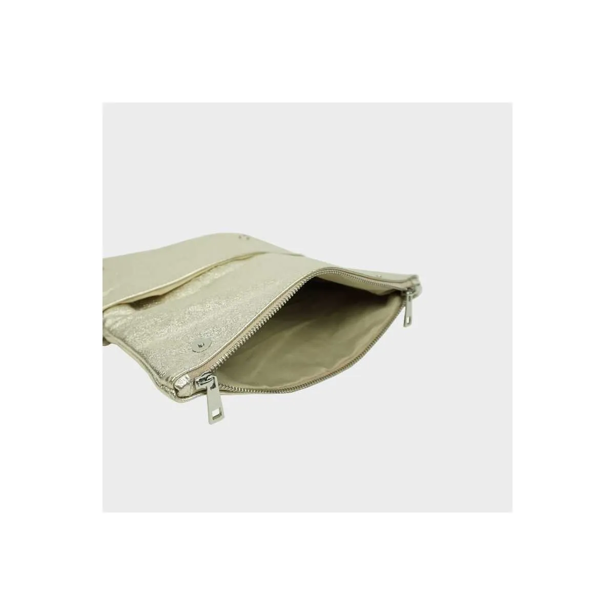 Pochette en cuir avec rabat pour femme sur pecari