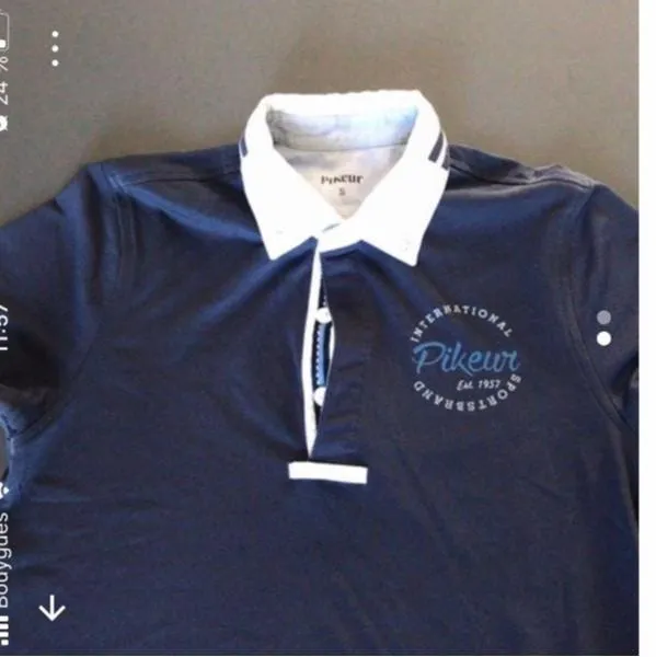 POLO PIKEUR XS ENFANT BLEU MARINE