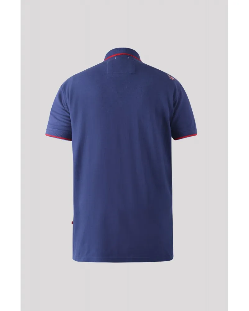 Polo piqué Duke grande taille bleu marine - Size-factory