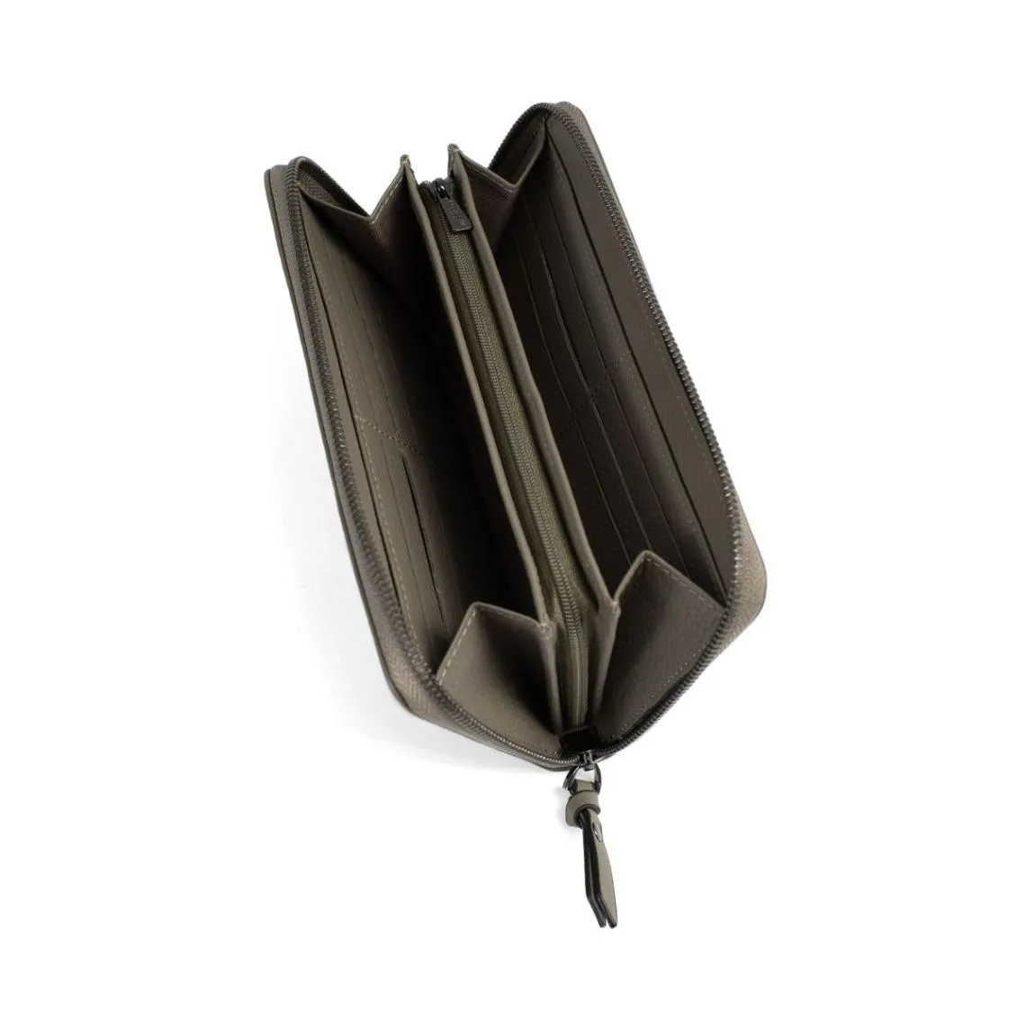 Portefeuille long Stop RFID Cuir SAUVAGEH Kaki | 3 Suisses