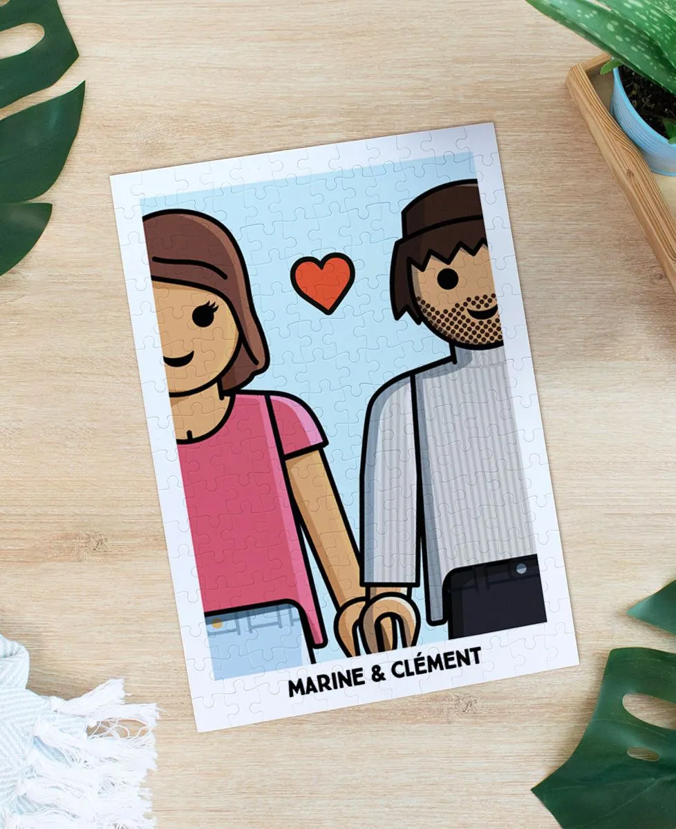 Puzzle Couple jouet personnalisé