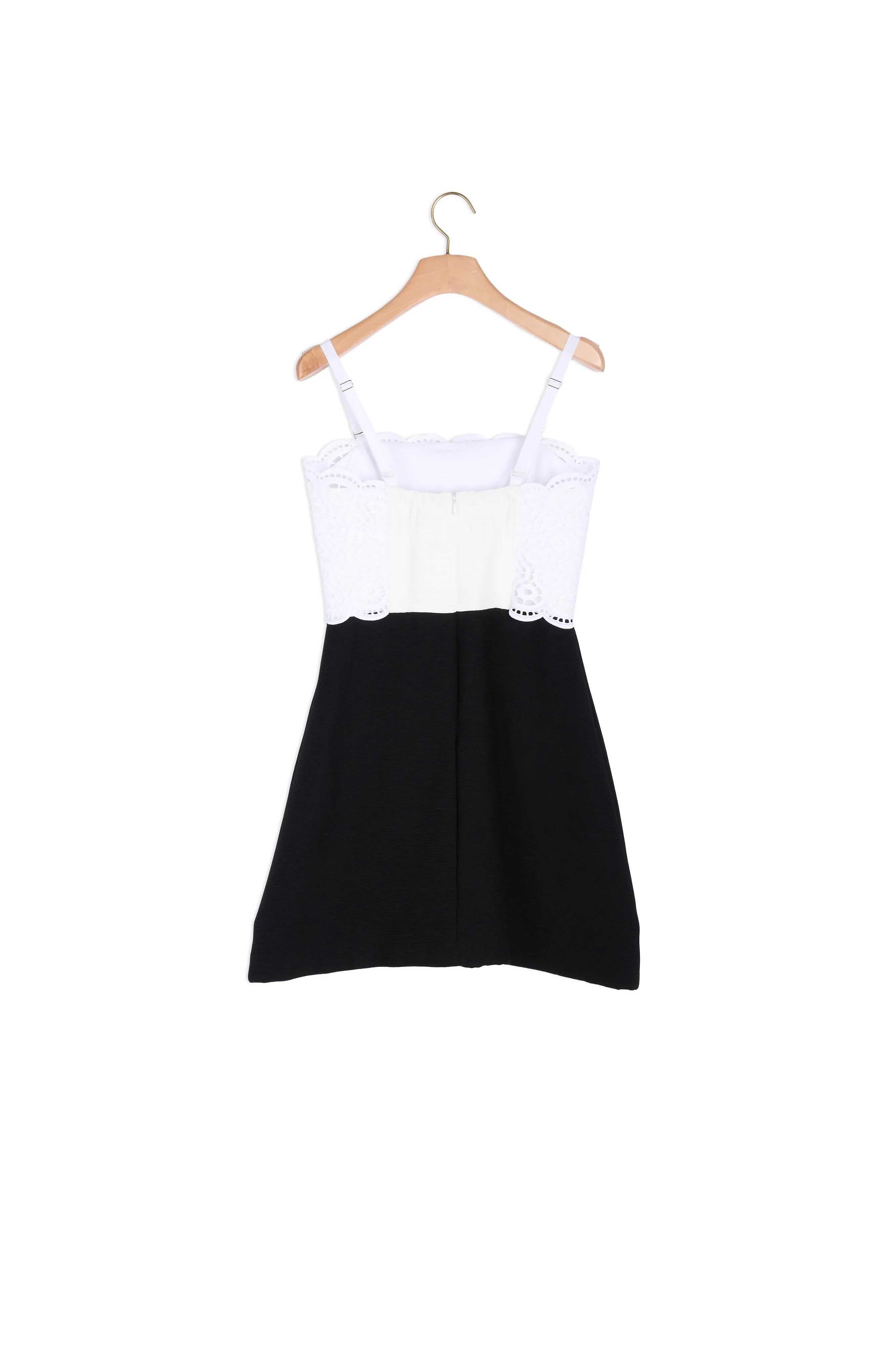 Robe bicolore à fines bretelles