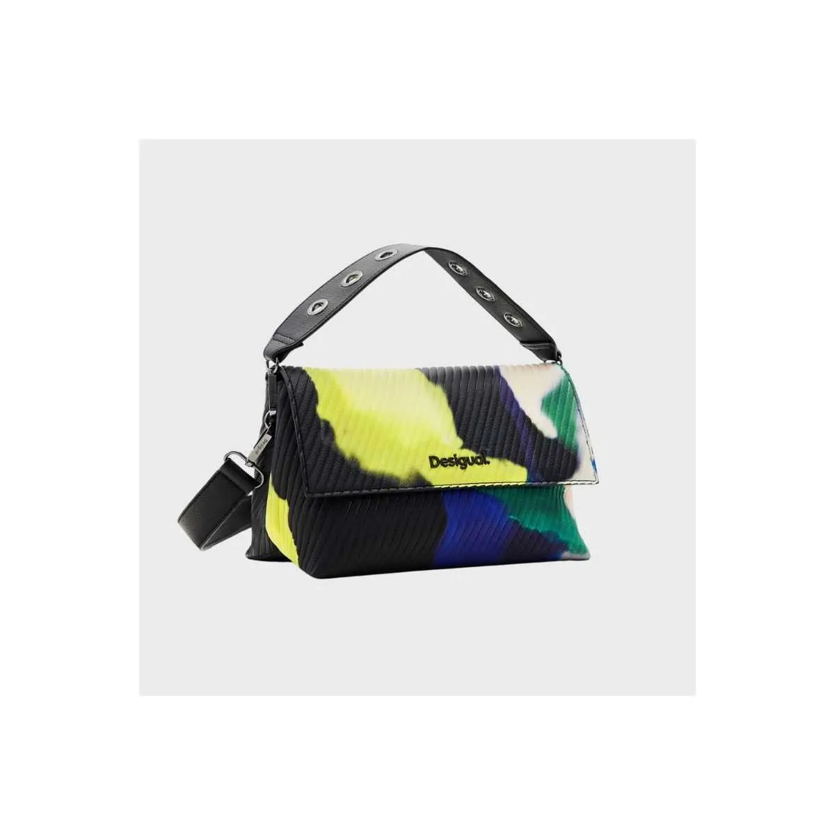 Sac bandoulière rabat aquarelle Desigual 23waxp42 sur pecari