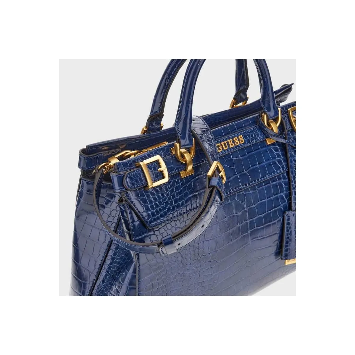 Sac à main imprimé croco de la marque Guess sur pecari