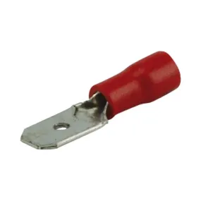 SACHET 100 COSSES PLATES 6.3MM MALE ROUGE