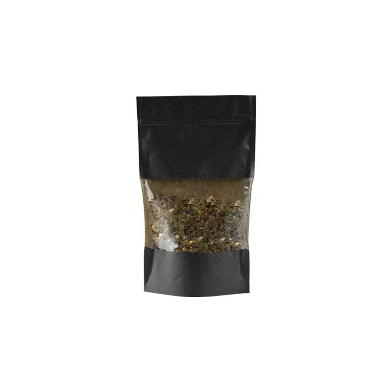 Sachet kraft avec fenêtre et zip hermétique