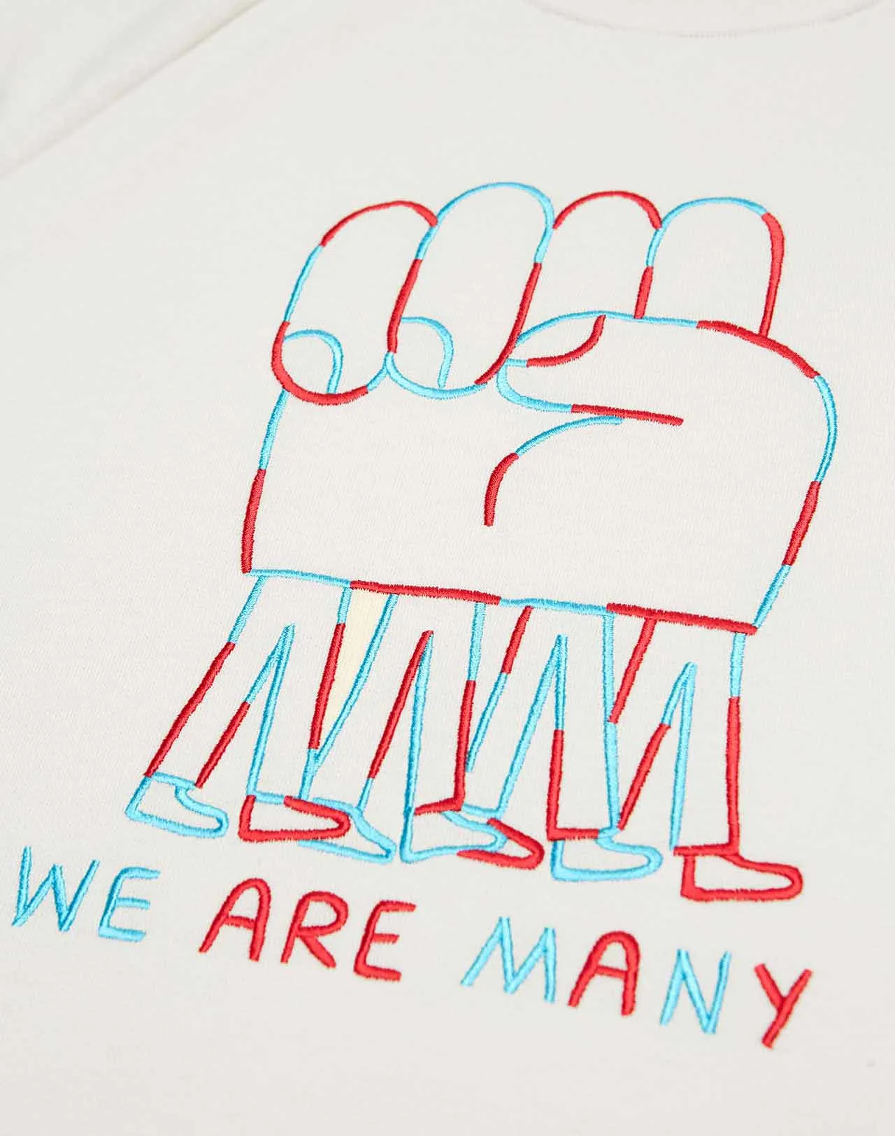 Sweat We are Many Taille L Couleurs Ivoire