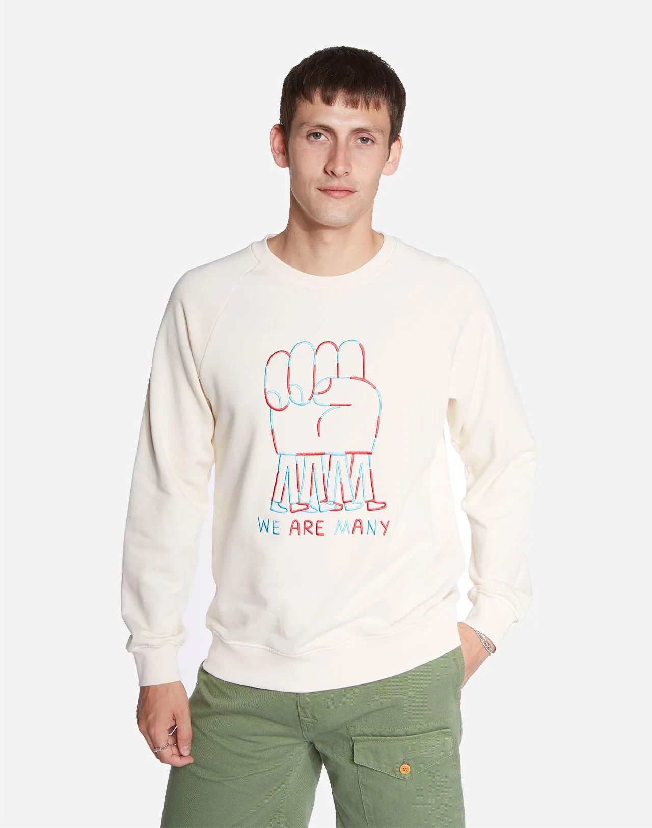 Sweat We are Many Taille L Couleurs Ivoire