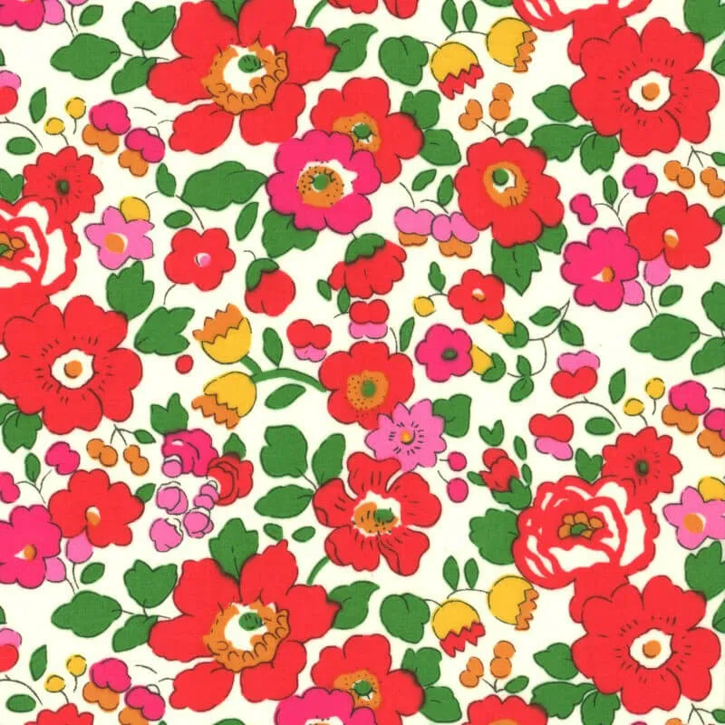Tissu Liberty Betsy Fuchsia - oeko tex