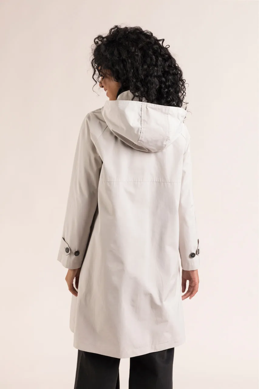 Trench en tissu déperlant gris