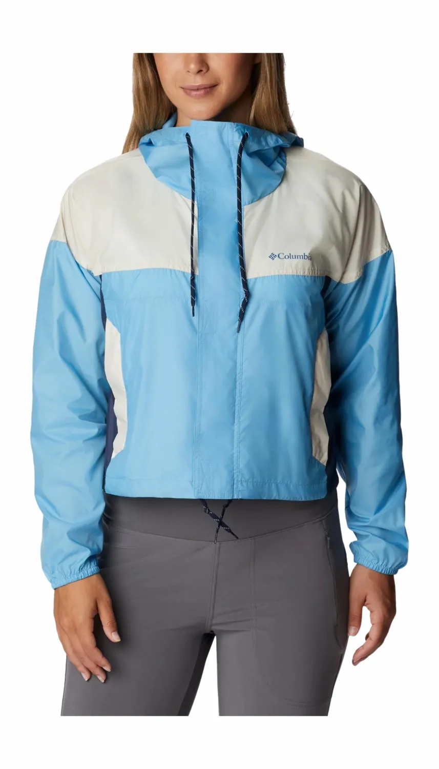 Veste Columbia Femme Flash Challenger Cropped Windbreaker Vista Blue Chalk